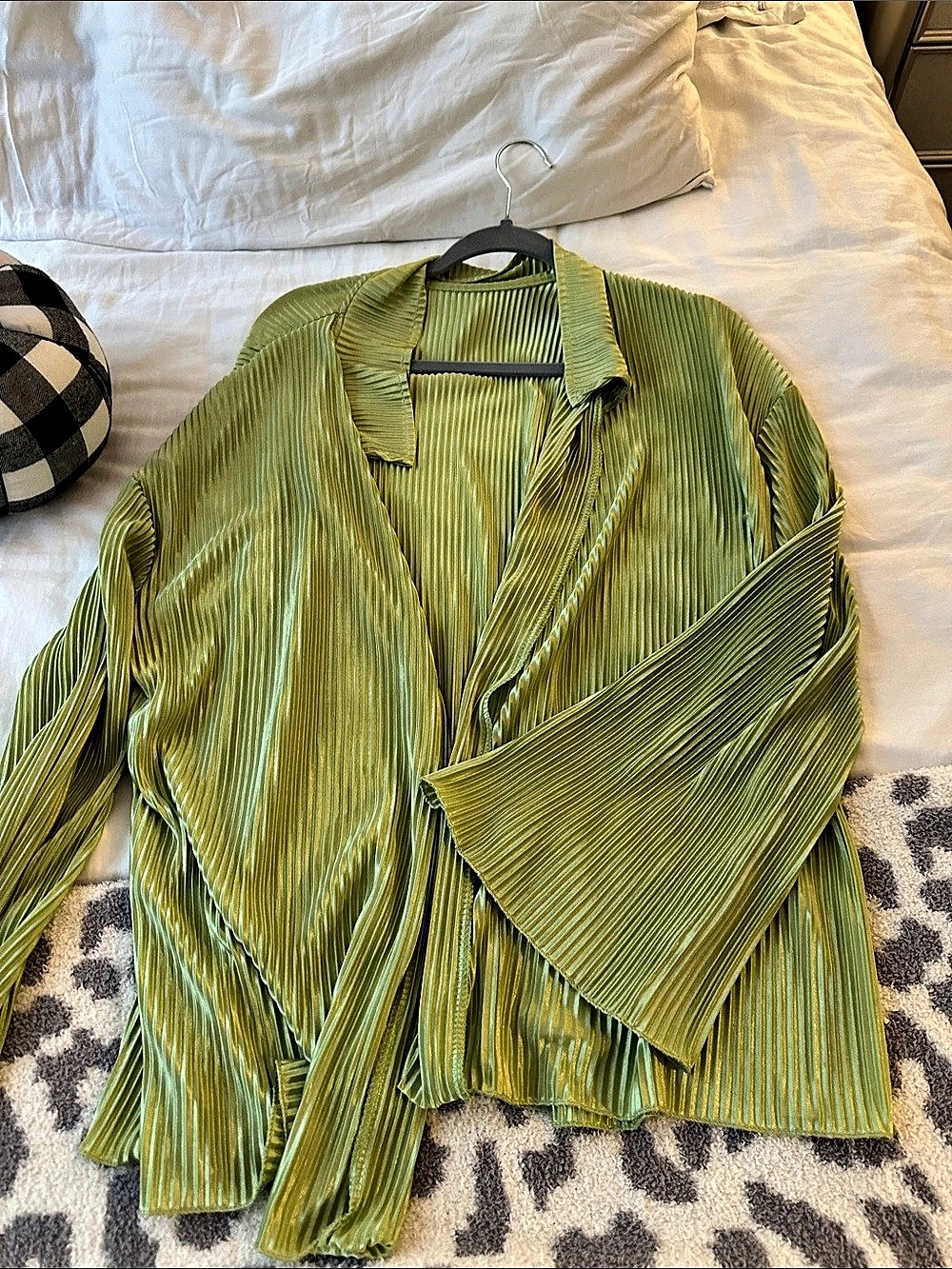 Green Pleated Cape